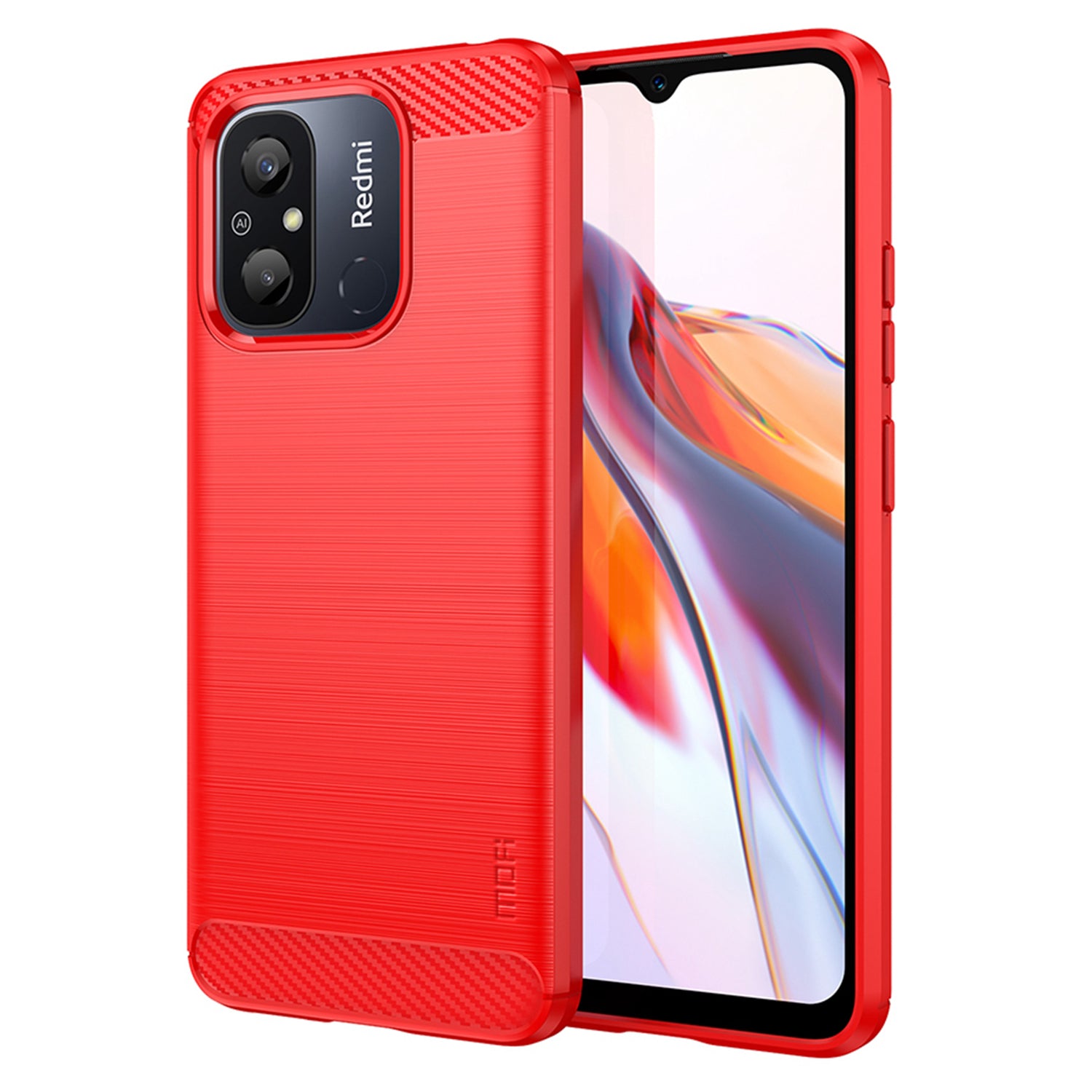 MOFI JK TPU Series-1 pro Xiaomi Redmi 12C 4G pouzdro na telefon z uhlíkových vláken TPU tlumící nárazy broušený zadní kryt MOFI JK TPU Series-1 pro Xiaomi Redmi 12C 4G pouzdro na telefon z uhlíkových vláken TPU tlumící nárazy broušený zadní kryt